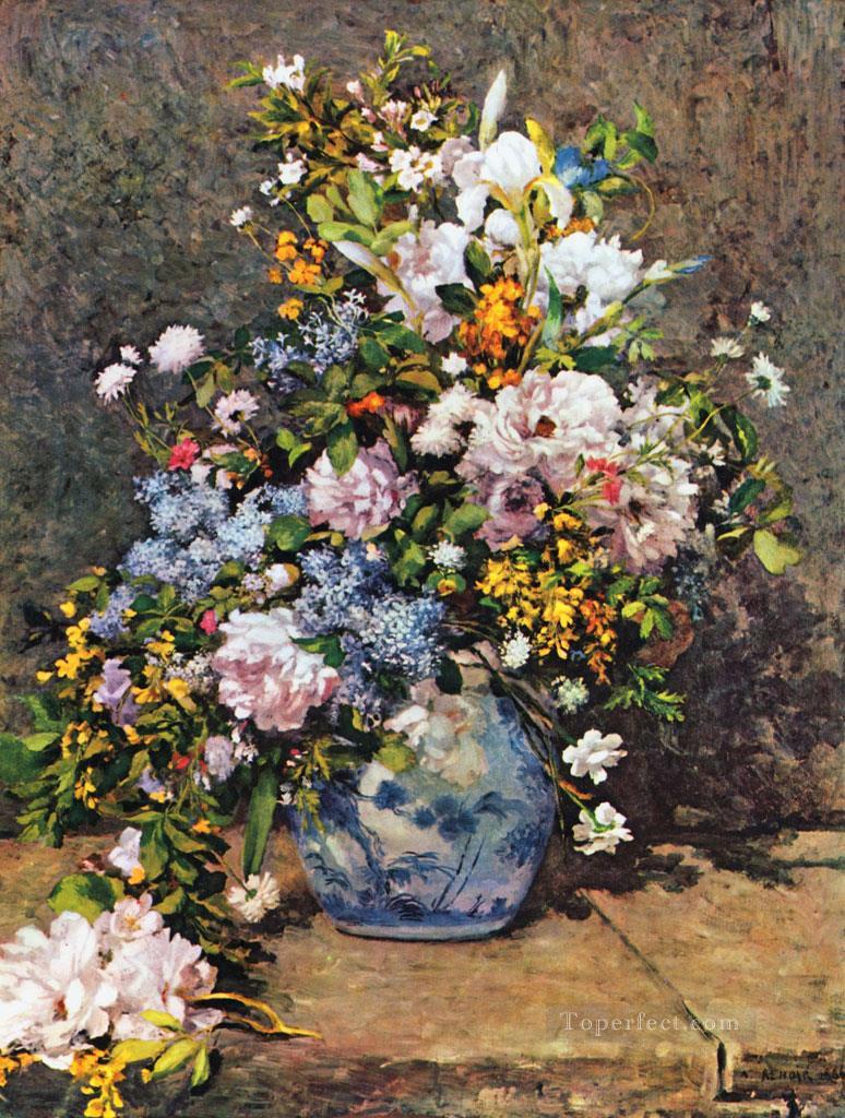 春の花の花束 ピエール・オーギュスト・ルノワール油絵